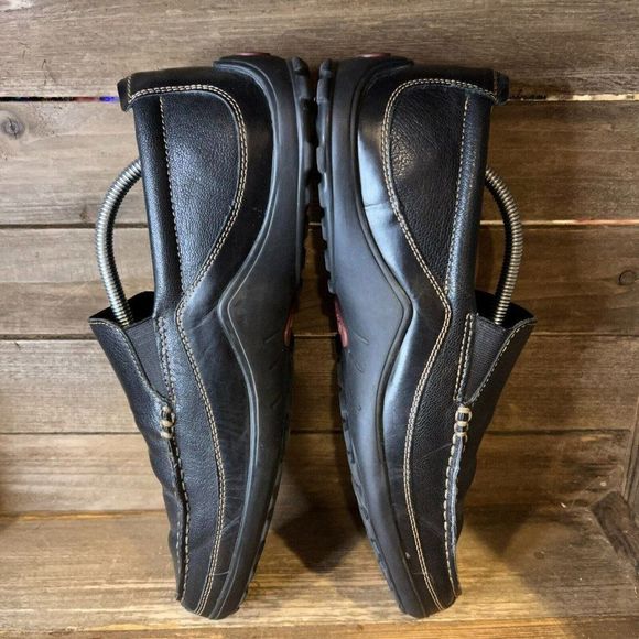 Mens Cole Haan Tucker Venetian Black Leather Shoes Slip On Loafers Size 12 M GUC - Picture 4 of 6